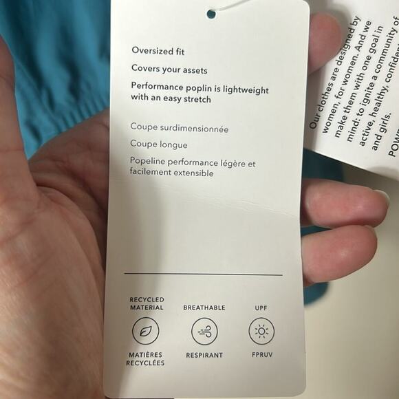 NWT Athleta Levitate cotton poplin tie waist collared tank shirt blouse, M - Picture 11 of 11